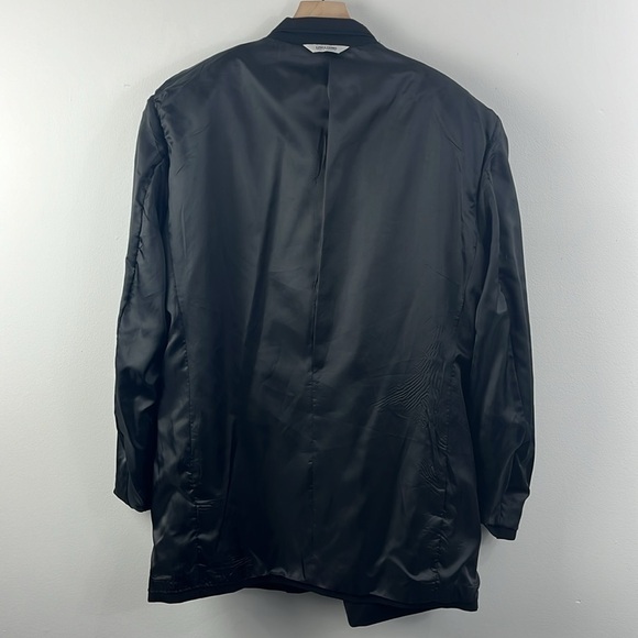 Linea Uomo Wool Tuxedo Formal Black Satin Trim Blazer Jacket Mens Size 48 XL - Picture 12 of 14